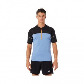 ASICS T-shirt manches courtes FUJITRAIL TOP Homme BLUE HARMONY/PERFORMANCE BLACK